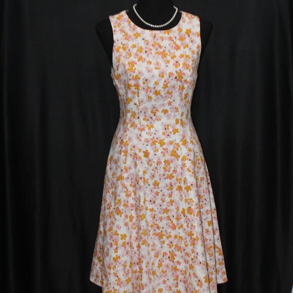 Liz Claiborne Sleeveless Floral A-line Sundress - Picture 1 of 16